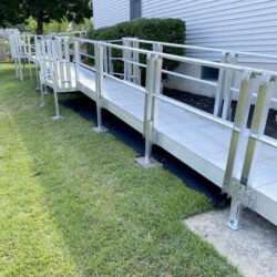 Metal wheelchair ramp in Central PA